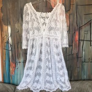 Lace crochet babydoll dress